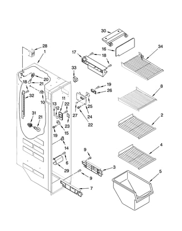 Freezer liner parts