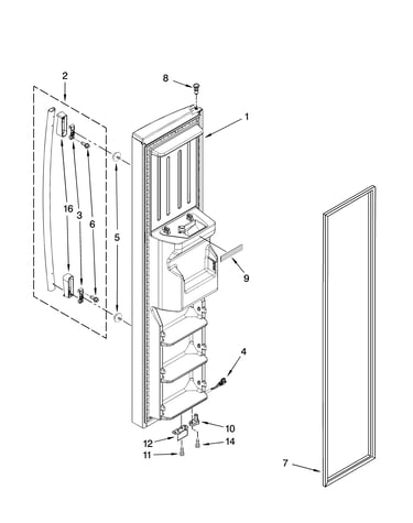 Freezer door parts