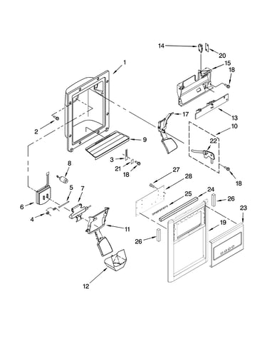 Dispenser front parts