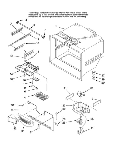 Freezer liner parts