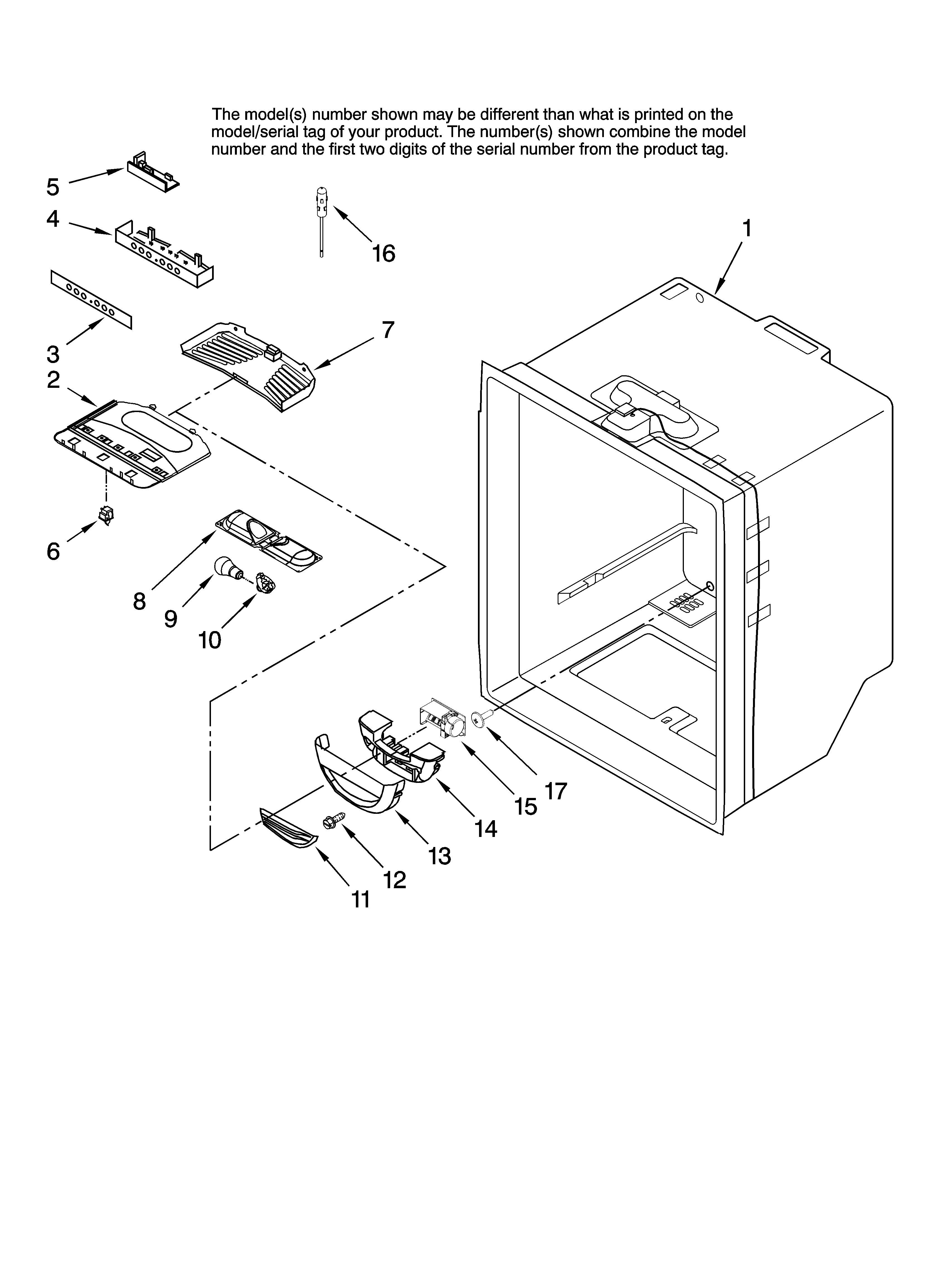 REFRIGERATOR LINER PARTS