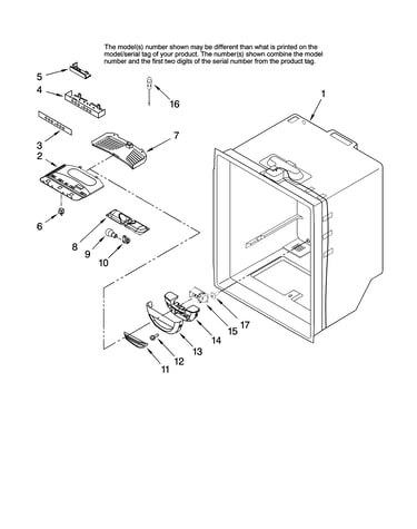 Refrigerator liner parts