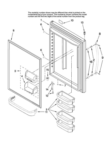 Refrigerator door parts