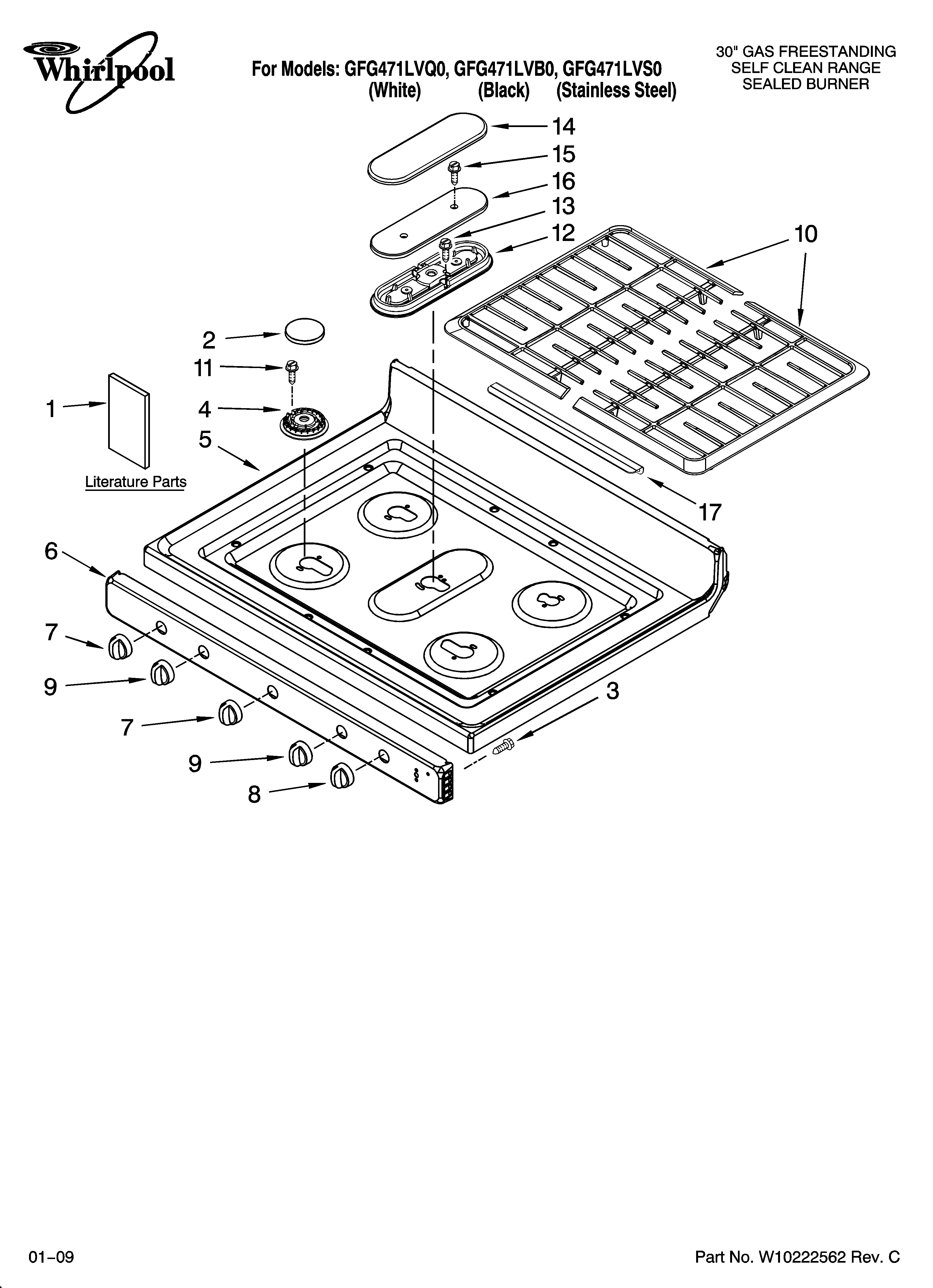 Cooktop parts