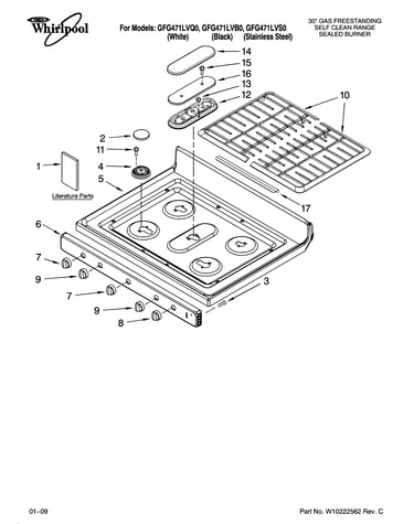 Cooktop parts