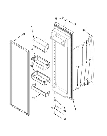 Refrigerator door parts
