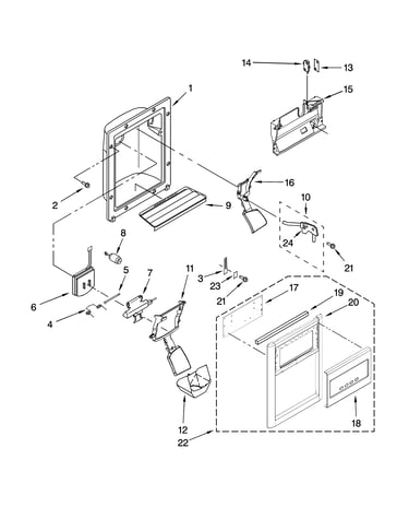 Dispenser front parts