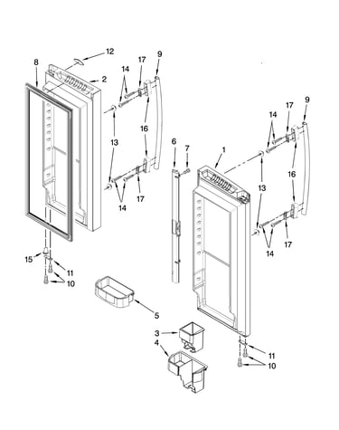Refrigerator door parts