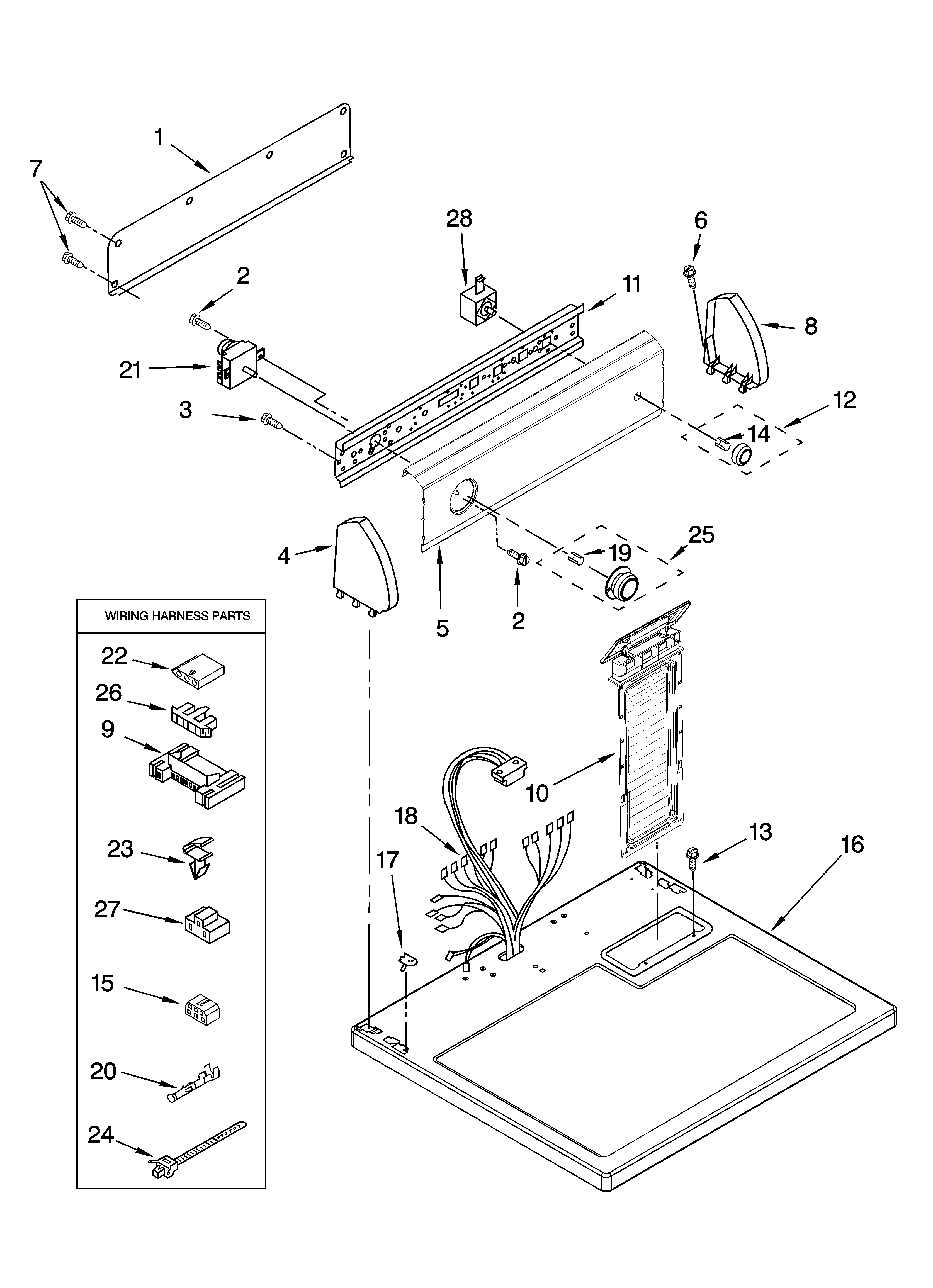 Top and console parts