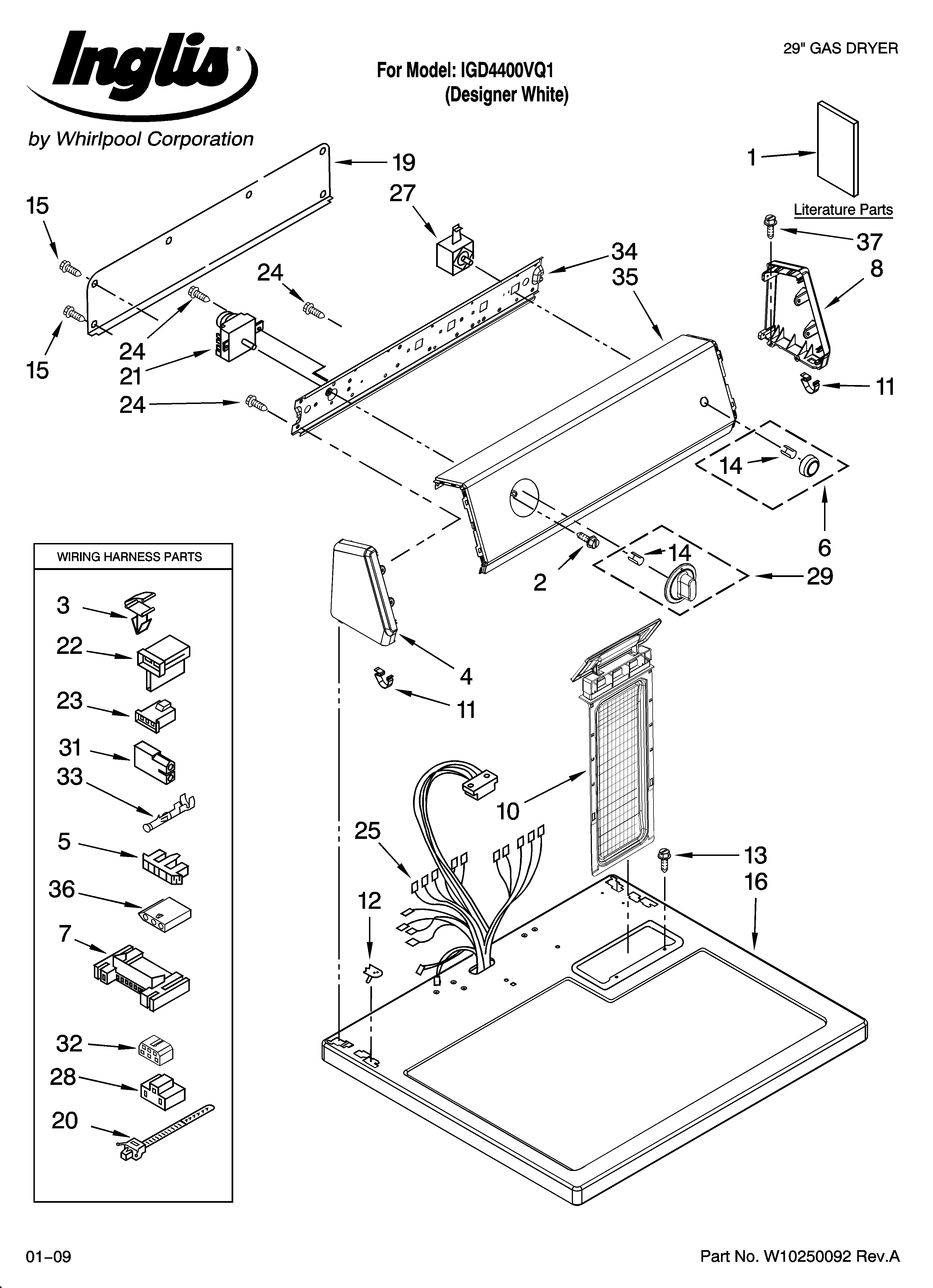 Top and console parts