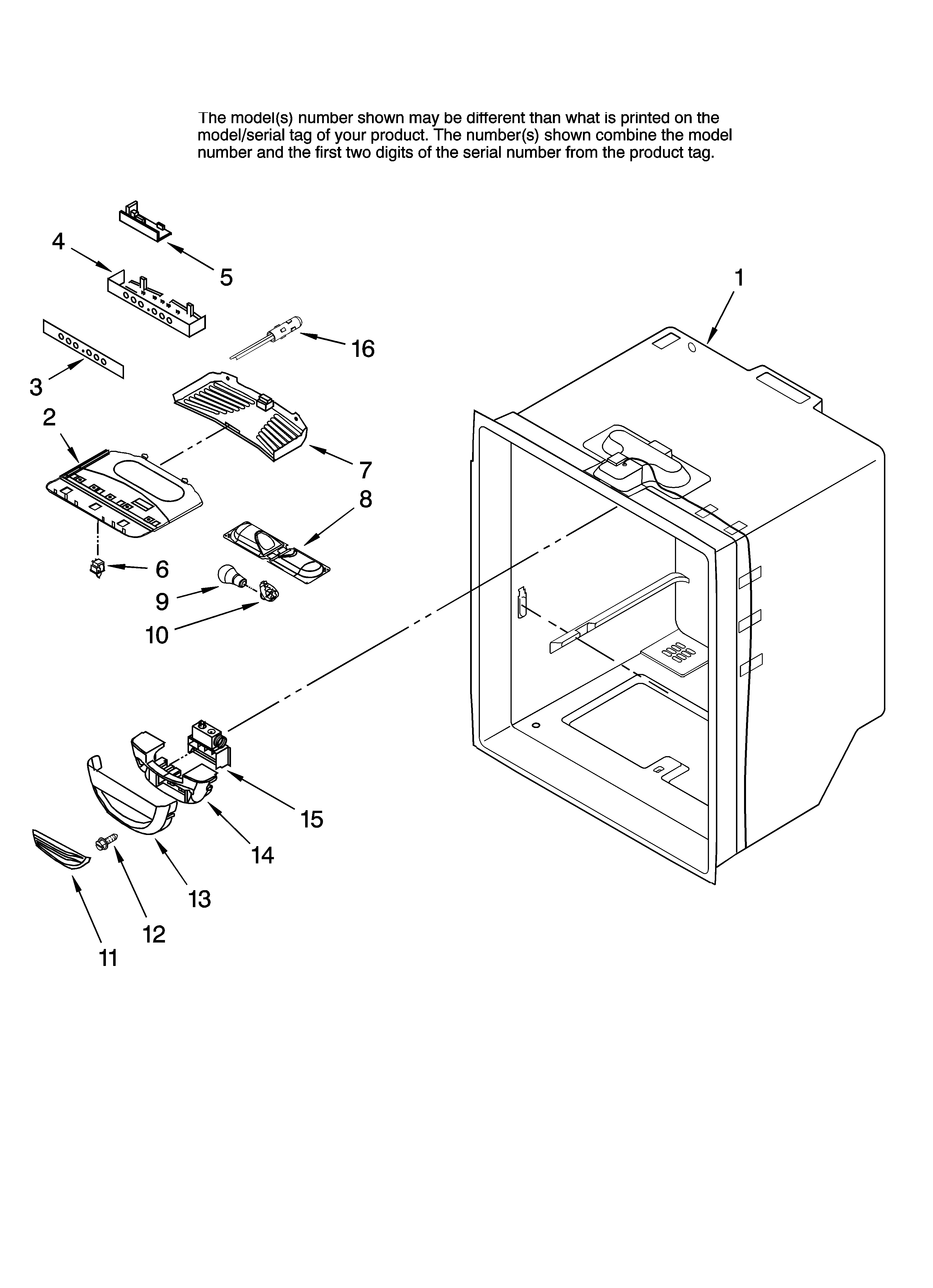 REFRIGERATOR LINER PARTS