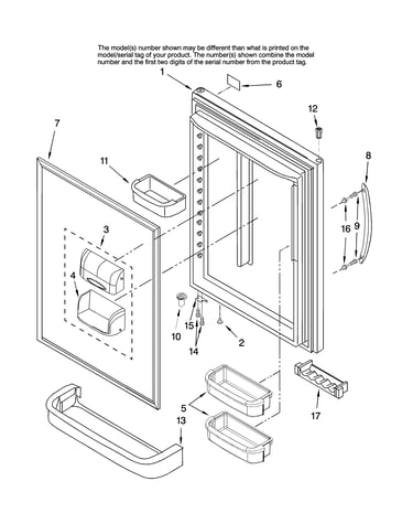 Refrigerator door parts