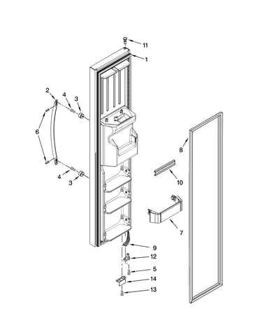 Freezer door parts