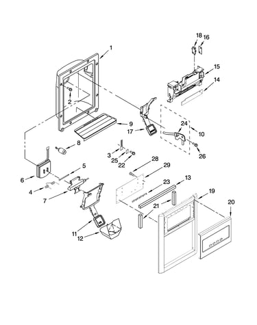 Dispenser front parts