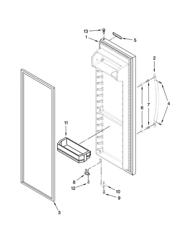 Refrigerator door parts