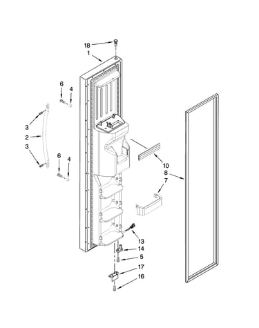 Freezer door parts