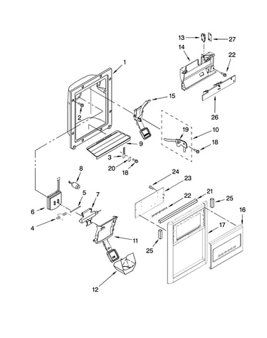 Dispenser front parts