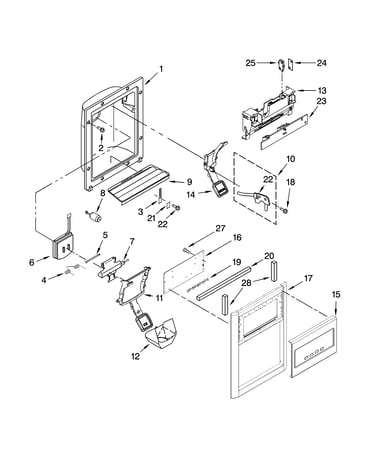 Dispenser front parts