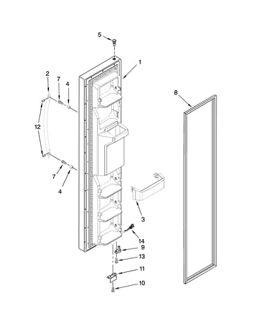 Freezer door parts