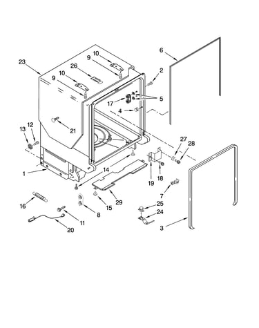 Tub and frame parts