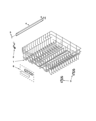 Upper rack and track parts