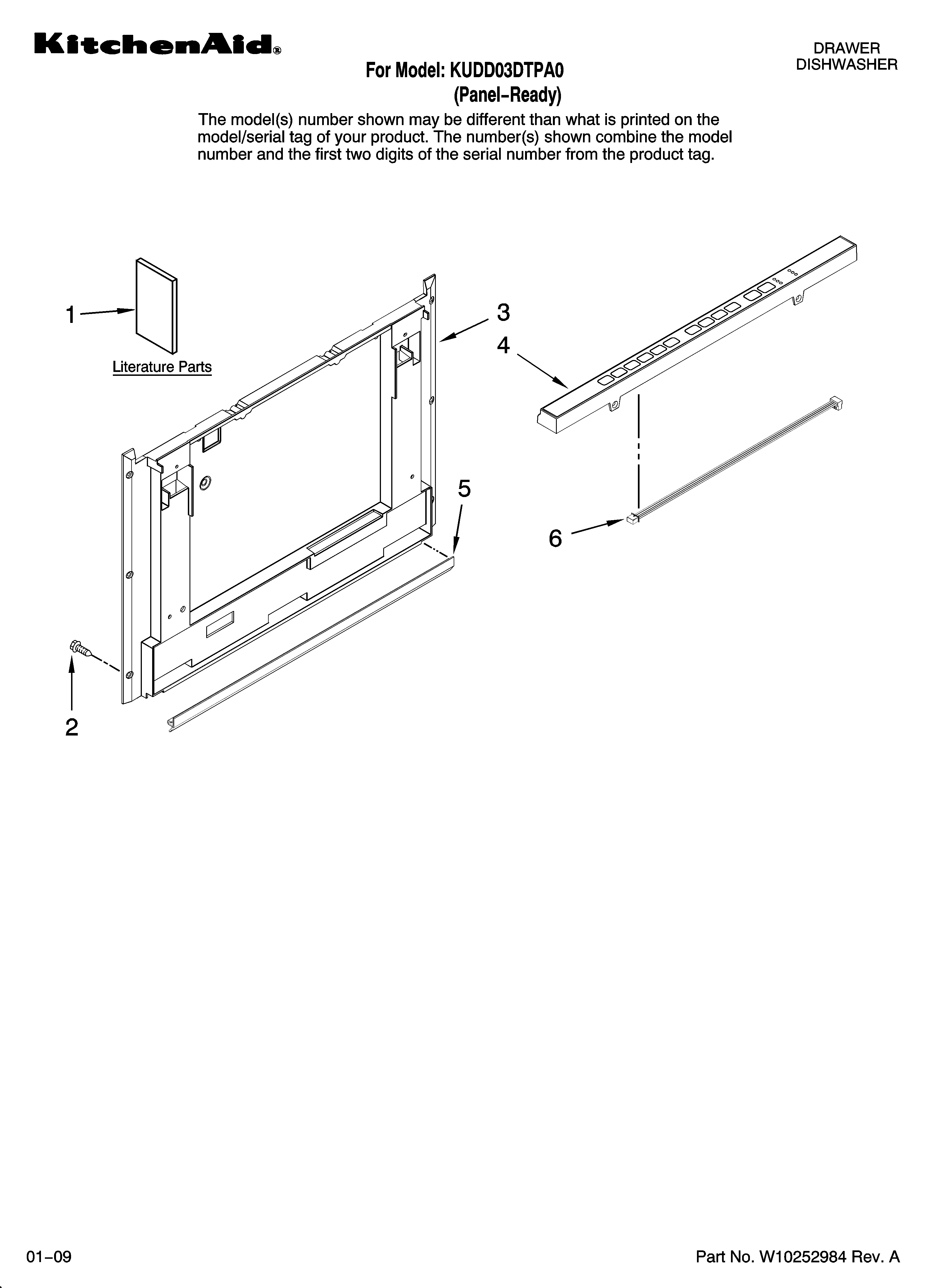 Front panel parts