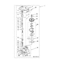 Whirlpool LTE5243DQ8 gearcase parts diagram