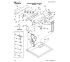 Whirlpool WED5700VW0 top and console parts diagram