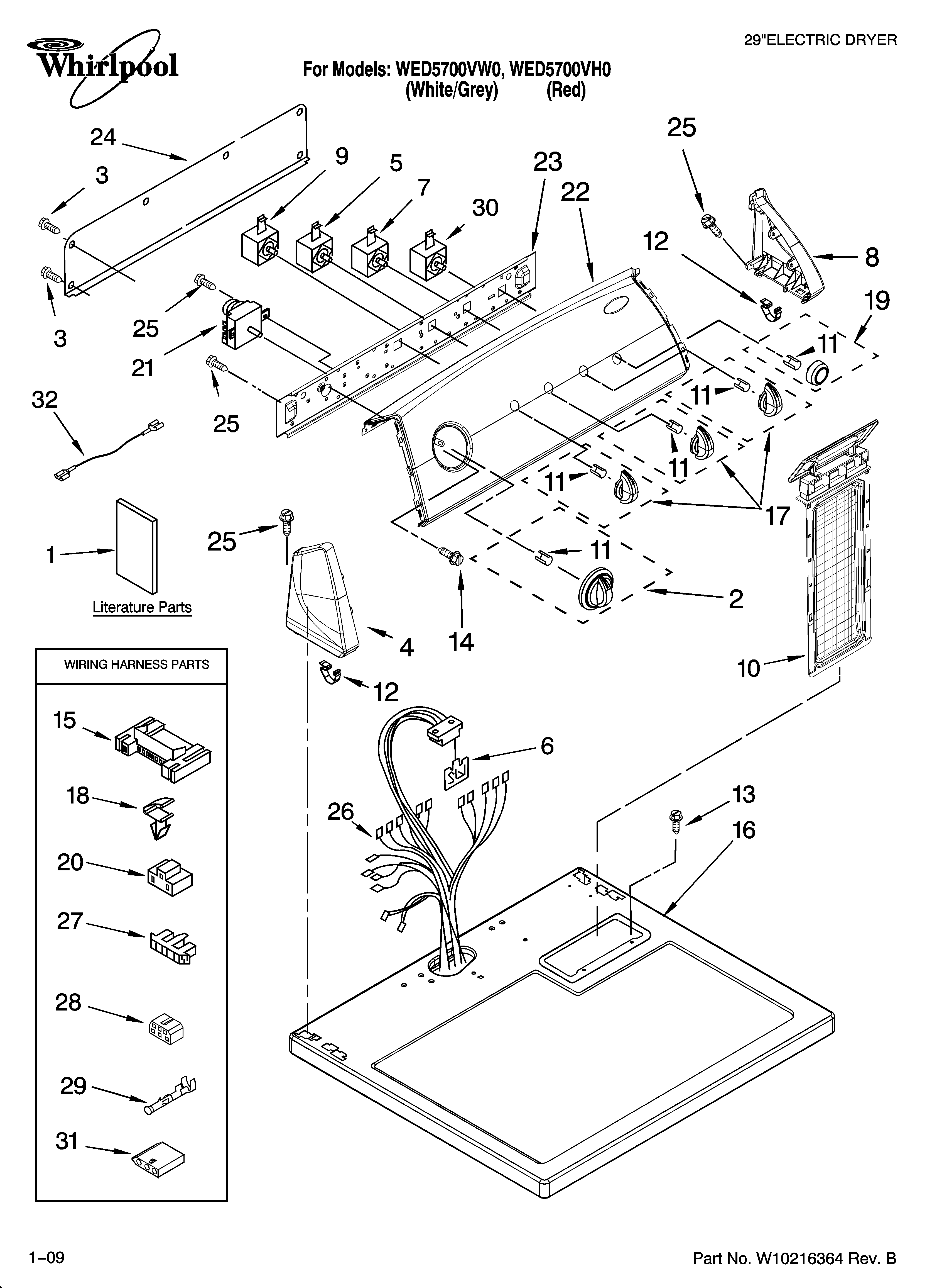 Top and console parts