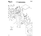 Whirlpool WFW9500TW02 top and cabinet parts diagram