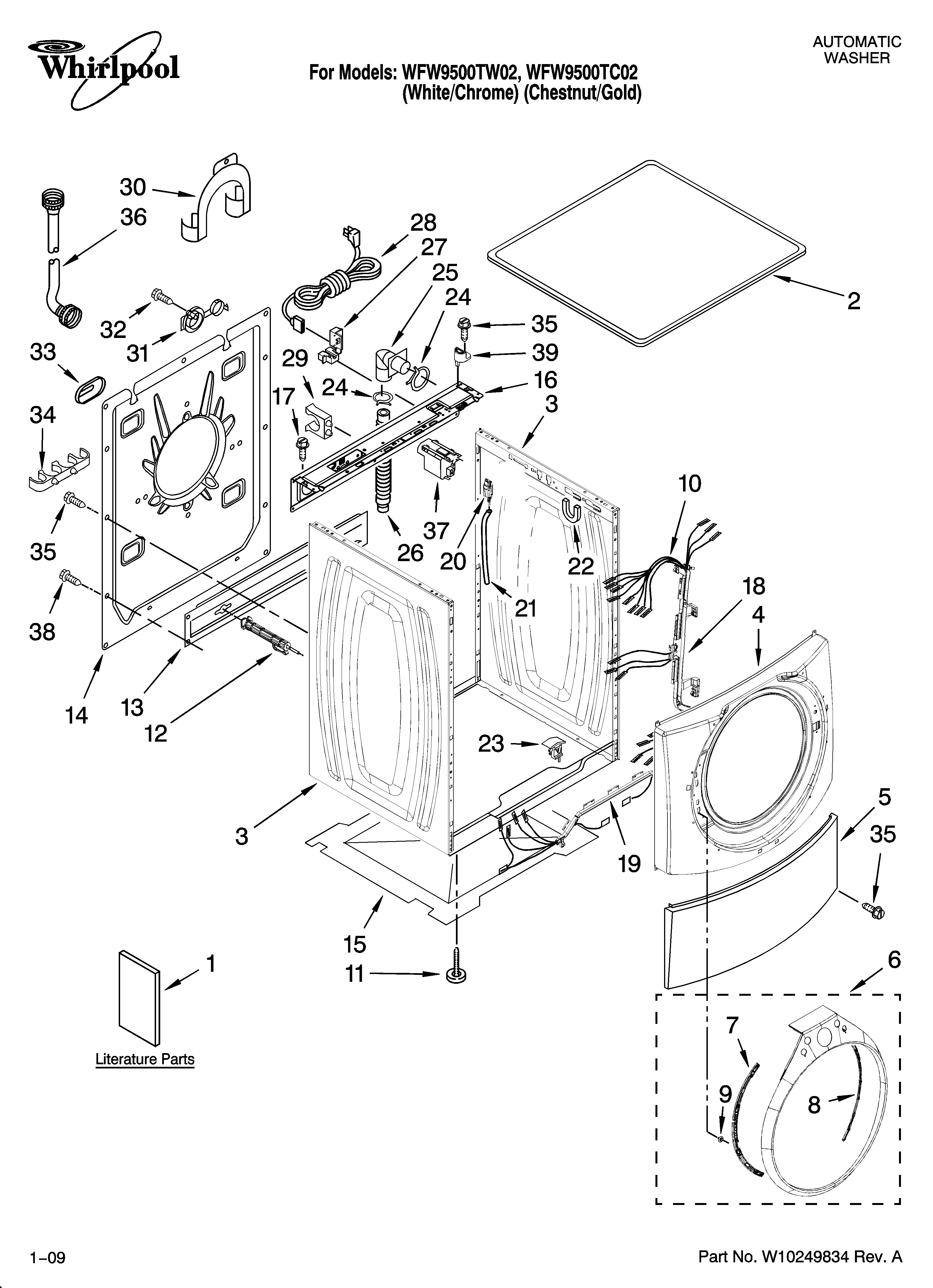 Top and cabinet parts
