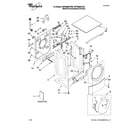 Whirlpool WFW9600TA02 top and cabinet parts diagram