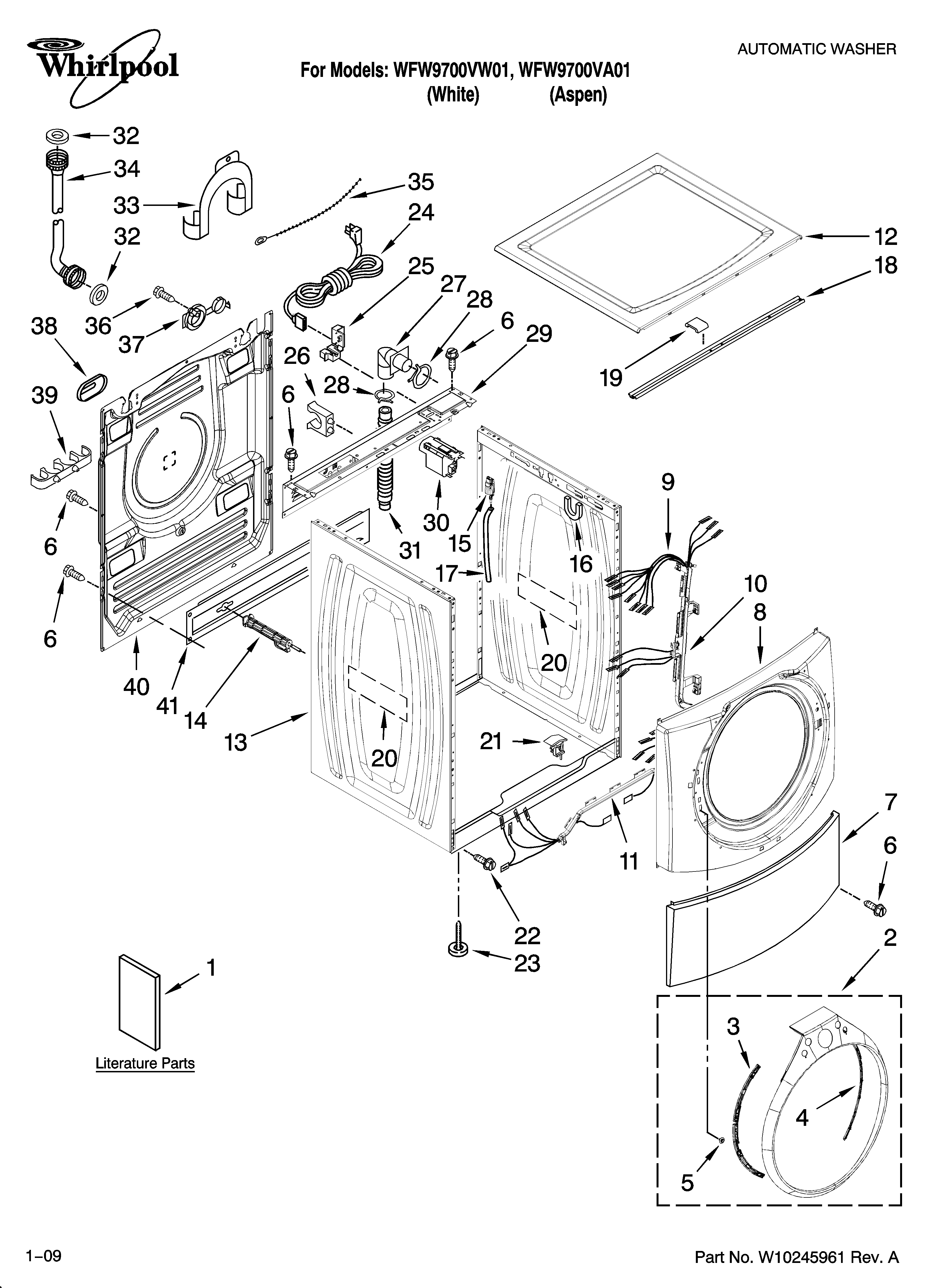 Top and cabinet parts
