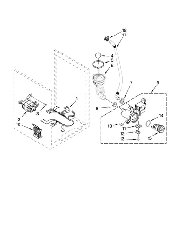 Pump and motor parts, optional parts (not included)