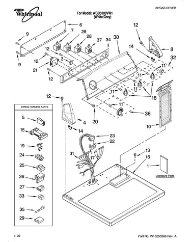 Top and console parts