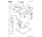 Whirlpool 1CWED5700VW0 top and console parts diagram