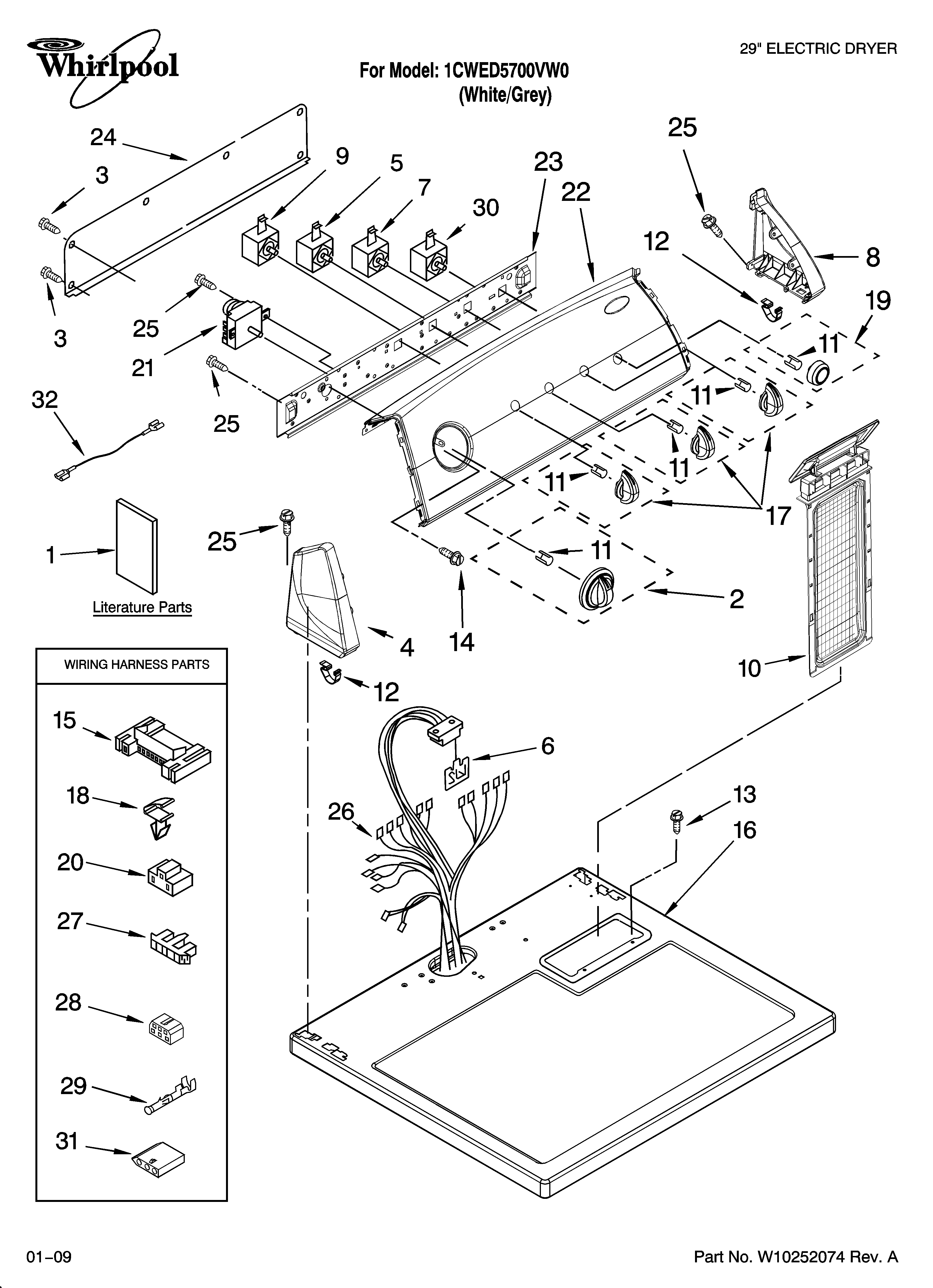 Top and console parts