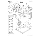 Whirlpool 1CWGD5300VW0 top and console parts diagram