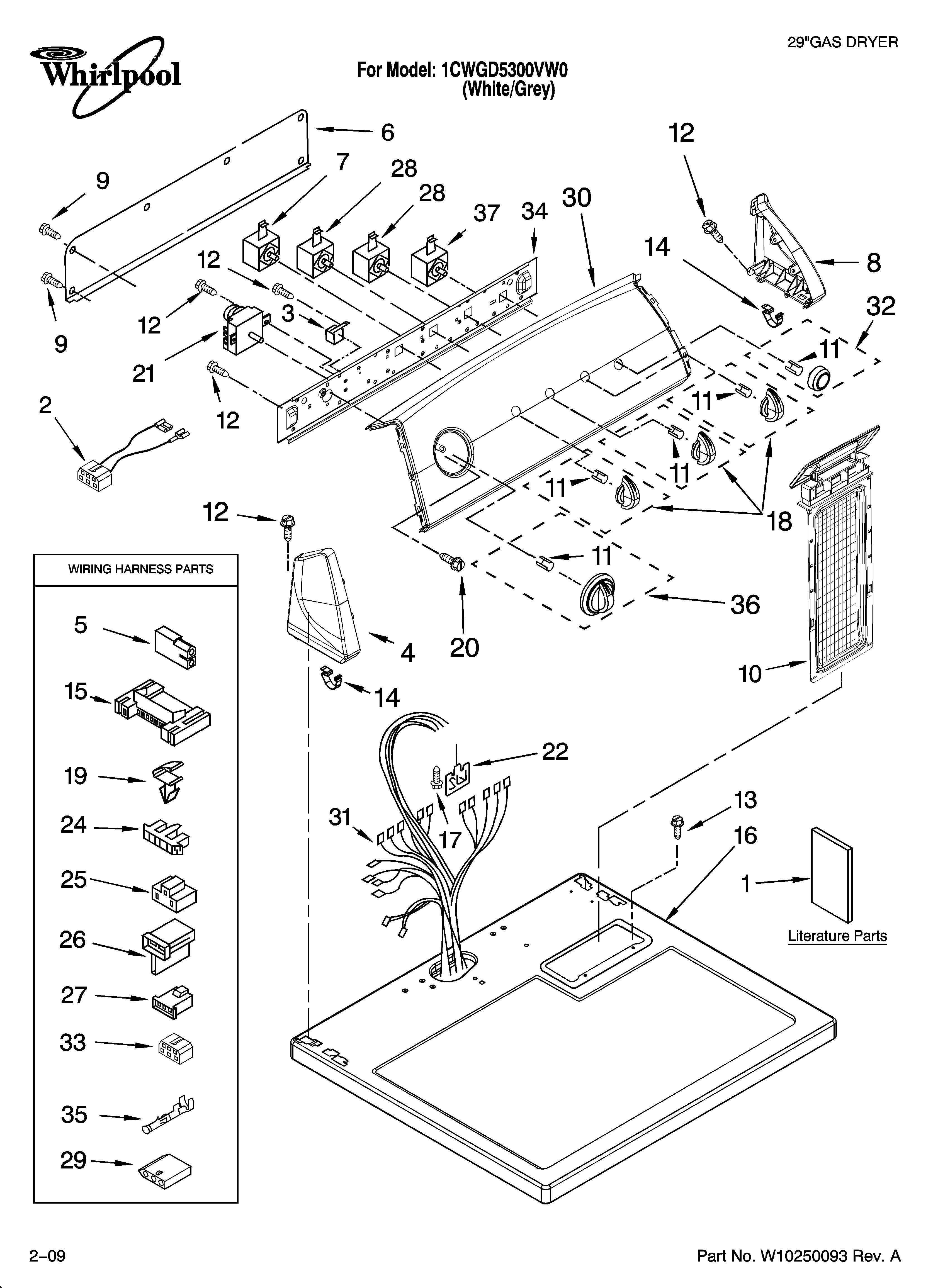 Top and console parts
