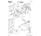 Whirlpool 3XWGD5705SW2 top and console parts diagram