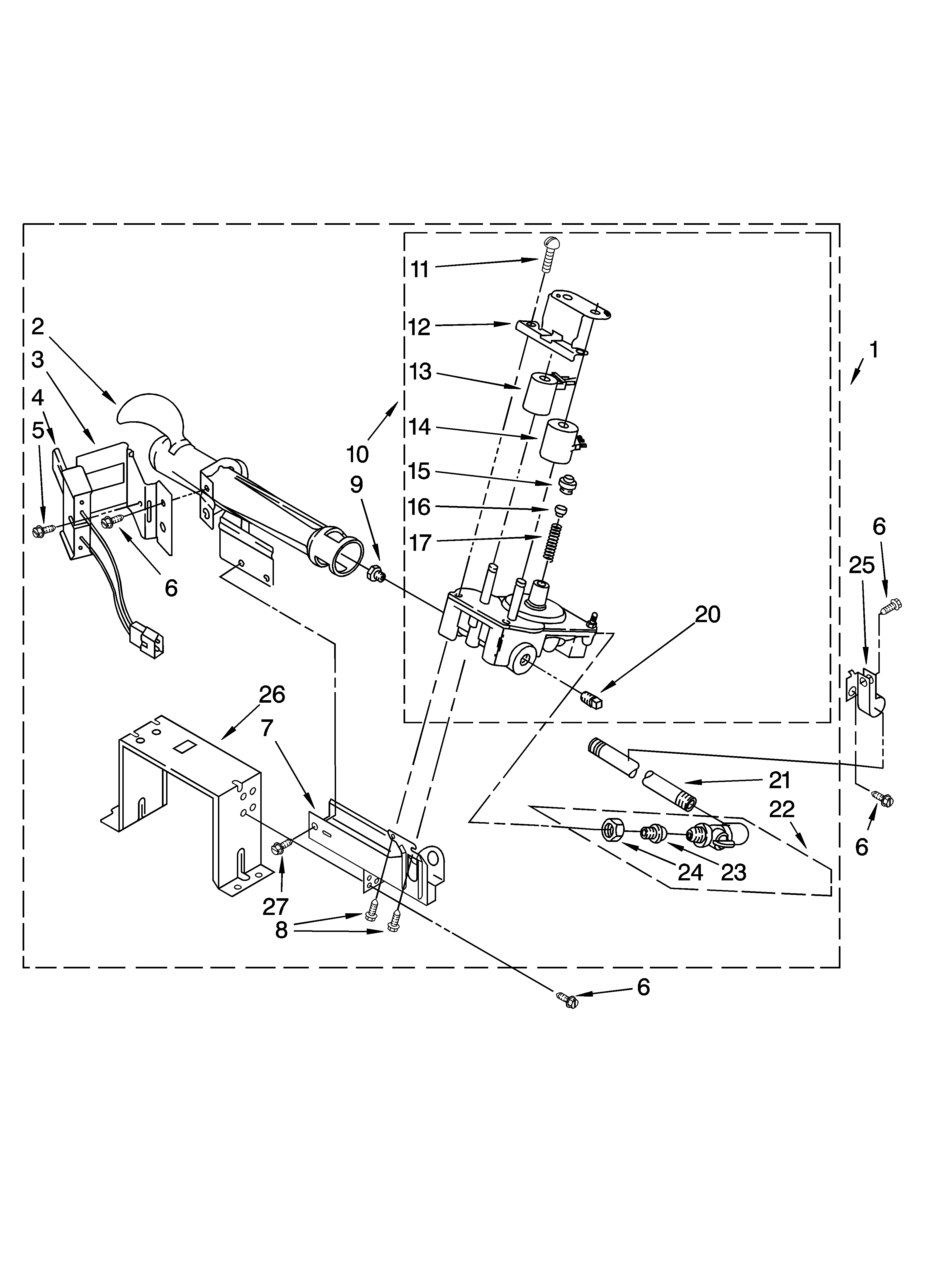 W10096909 BURNER ASSEMBLY, OPTIONAL PARTS (NOT INCLUDE