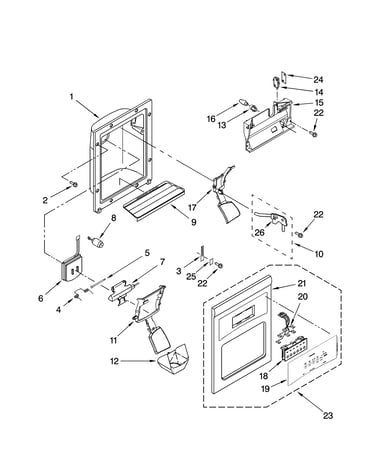 Dispenser front parts