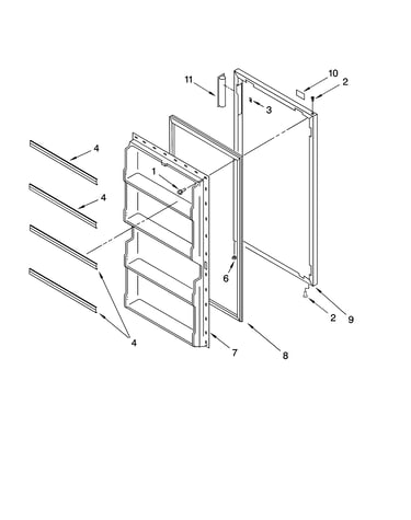 Door parts, optional parts (not included)
