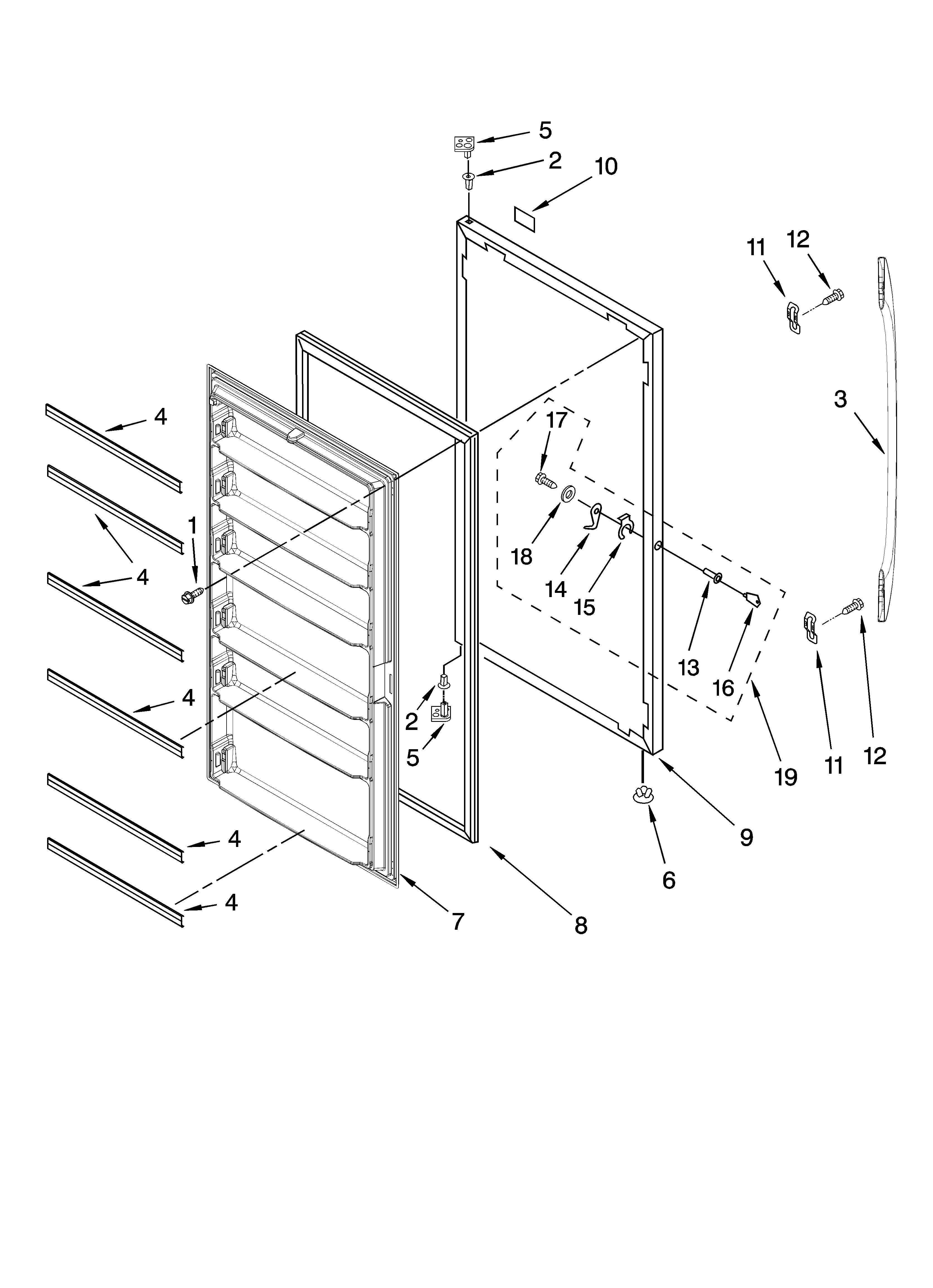 Door parts, optional parts (not included)