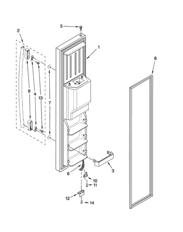 Freezer door parts
