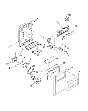 Dispenser front parts