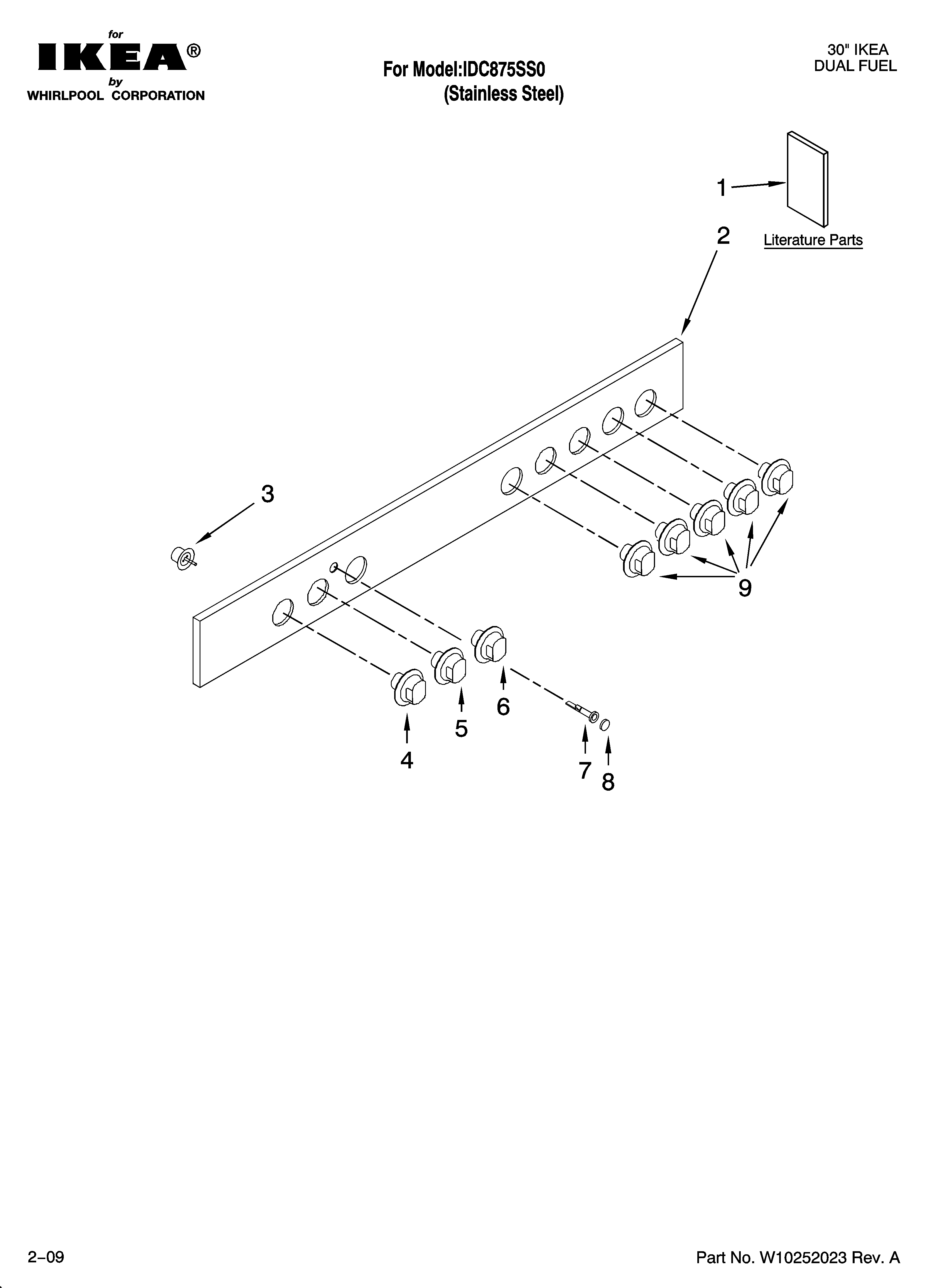 Control panel parts