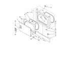 Whirlpool WET3300SQ2 dryer front panel and door parts diagram