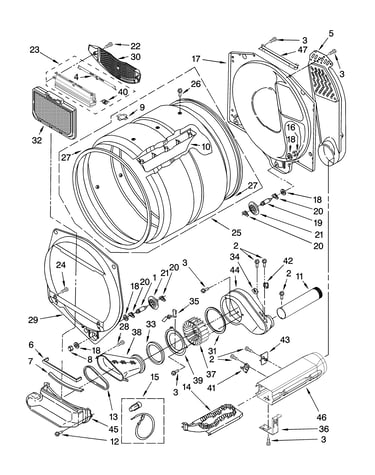 Dryer bulkhead parts