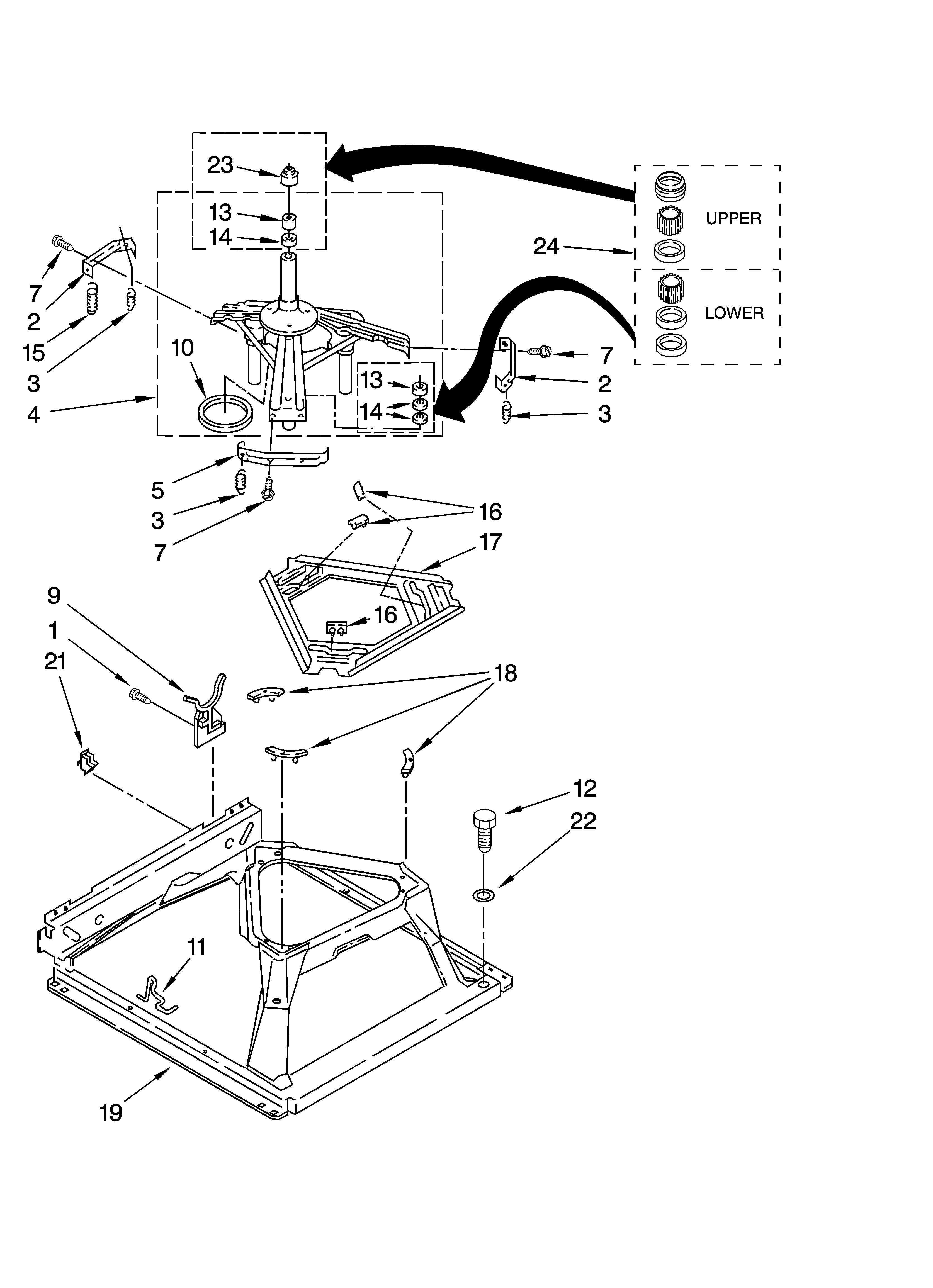 Machine base parts
